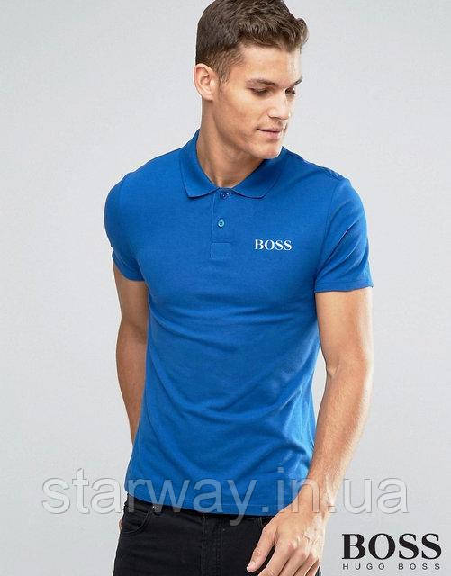 Футболка поло | синя теніска | бос лого