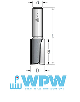 Фреза пазовая D = 6 мм; В = 25 мм; хвостовик = 8 мм. (WPW, Израиль)