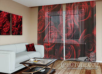 ФотоТюль "Троянди 2" (2,5м*4,5м, на довжину карниза 3,0м)