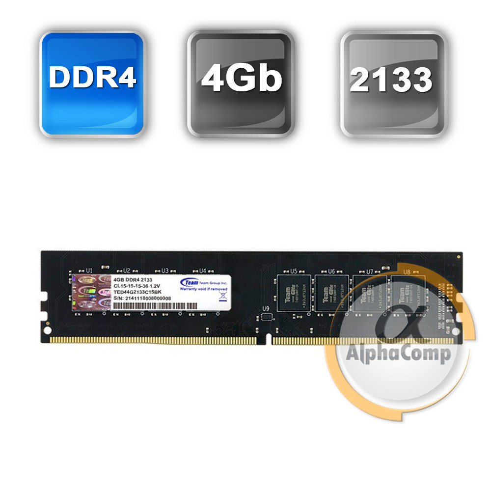 Модуль пам'яті DDR4 4Gb Team (TED44G2133C15BK) 2133