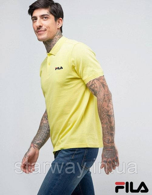 Футболка поло | жовта теніска | fila logo
