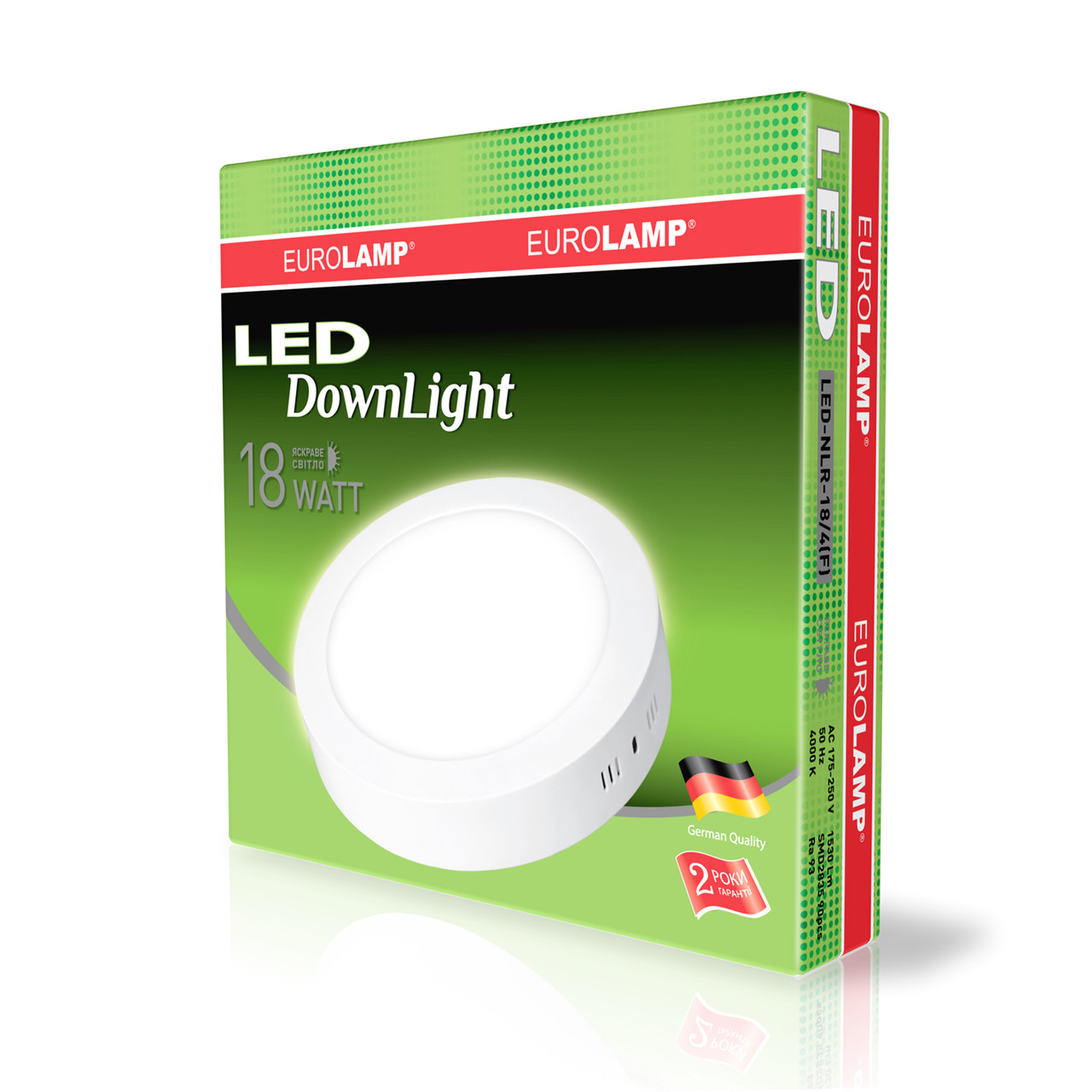 LED-світильник Eurolamp Downlight NEW 18W 1530Lm Ra93 4000K круглий