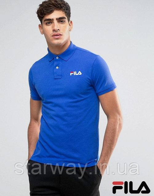 Футболка поло | синя теніска | fila logo