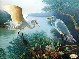 Вишивка бісером "Щаслива пара" 30х41