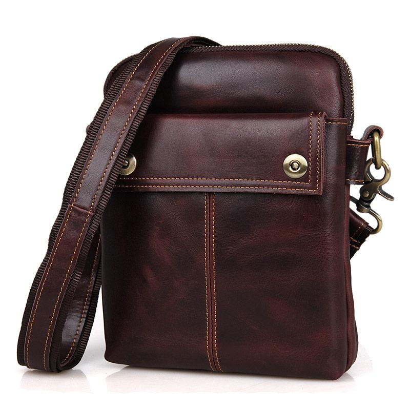 Мужская сумка "Cross Body-5 brown" из натуральной кожи