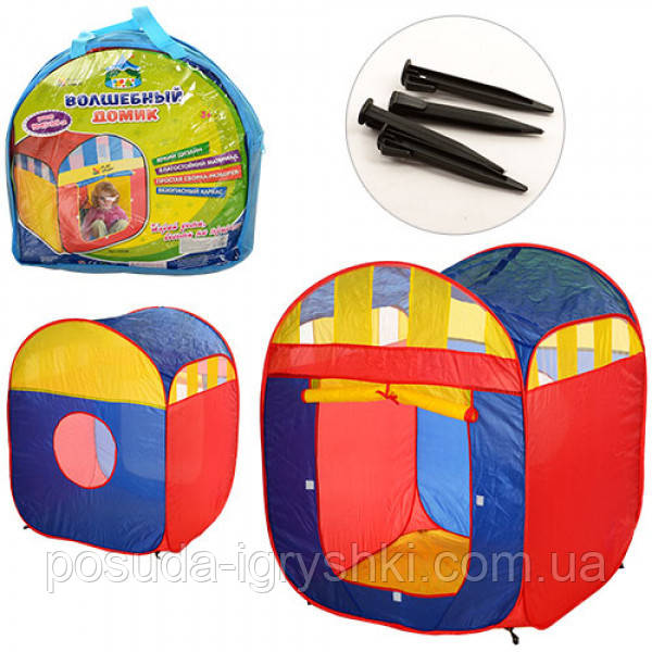 Намет M 1421 куб, 90-85-105см, 1вход, застібка-липучка, вікно-сітка, в сумці, 38-39-5см, фото 1