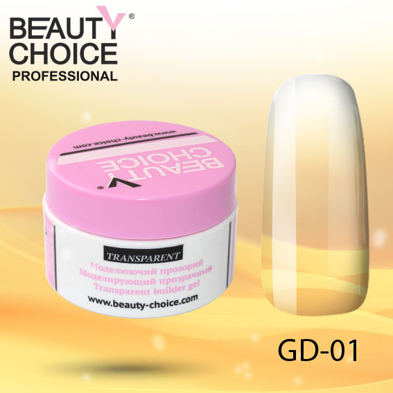 Моделювальний прозорий гель Crystal, Beauty Choice, GD-01, 14 мл