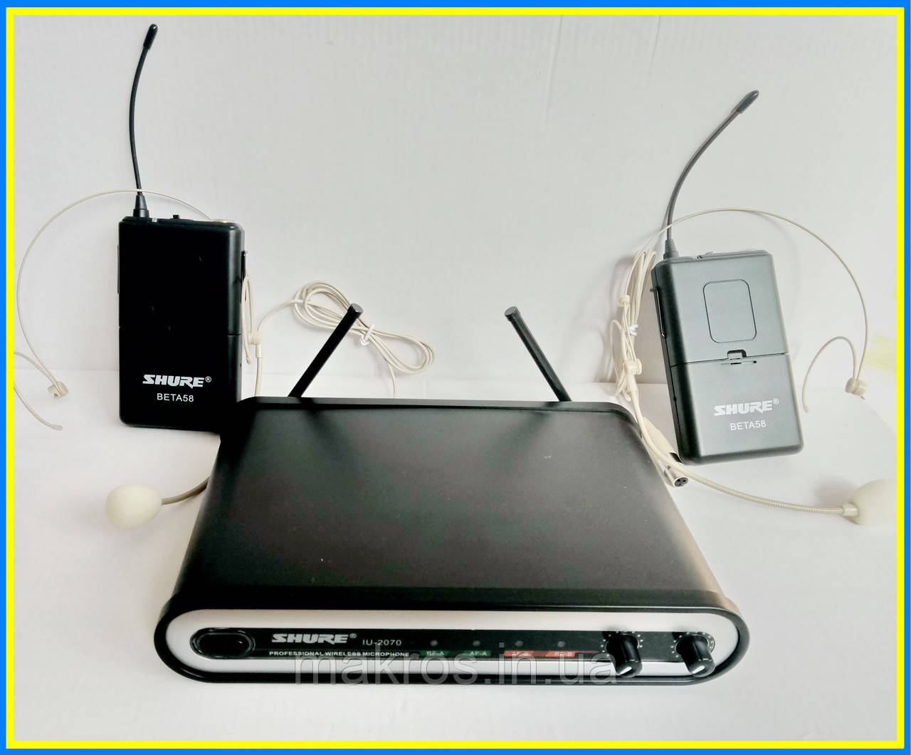 Радіосистема на 2 наголовні мікрофони на базі SHURE 207, фото 1