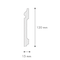 Плінтус підлоговий гнучкий Wallstyl FL2Flex (12х1,5)см, довжина 2м, фото 4