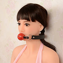 Клап в роті Mouth ball пластикова кулька з дірочками + регулюється за розміром голови, фото 5