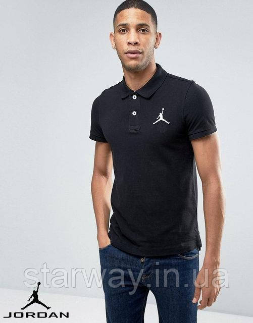 Футболка поло | чорна теніска | jordan logo
