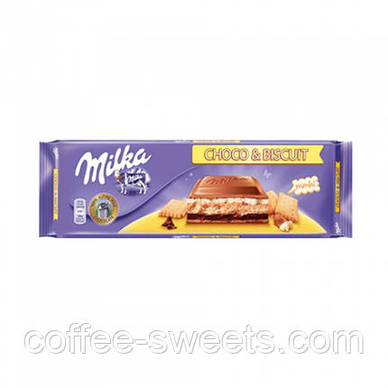 Шоколад Milka 300 г Choco&Biscuit, фото 2