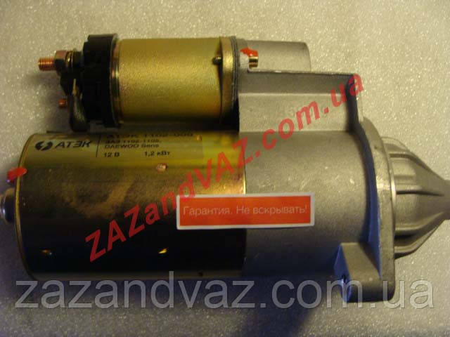 Стартер АТЕК Білорусь Сенс 1.3 Sens редукторний на постійних магнітах шестерні метал АТЕК 1102-000, фото 1