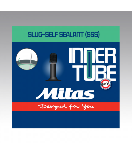 Камера 700 x25/35C (25/37x622/635) AV 35 мм MITAS (RUBENA) Slug self sealant A03SF, BSC 0,9 mm, гель, у коробці