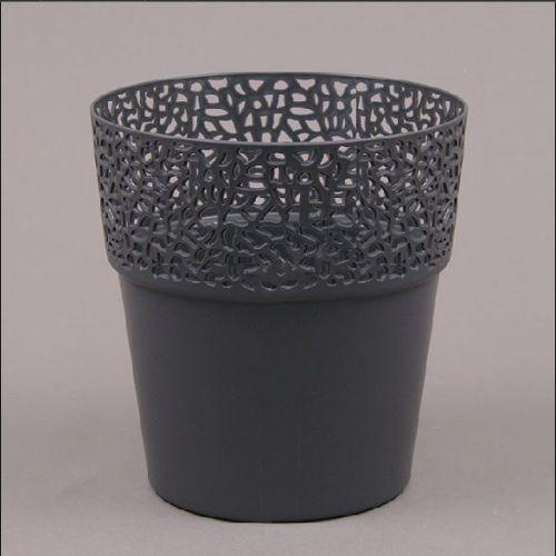 Пластмасовий горщик РОССА антрацитовий 13