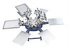 Карусель для шовкографії з точними микроприводками модель SCHULZE KN 4/4 (4 рами 4 стола), фото 9