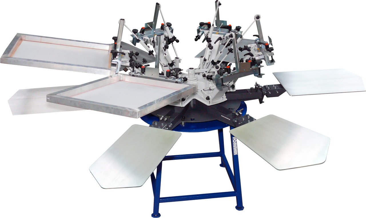 Карусель для шовкографії з точними микроприводками модель SCHULZE KN 6/6 (6 рам 6 столів)