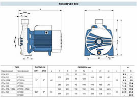 Відцентровий Насос Pedrollo CPm 132, 600 Вт, 7.2 м3/год, 23 м, фото 2