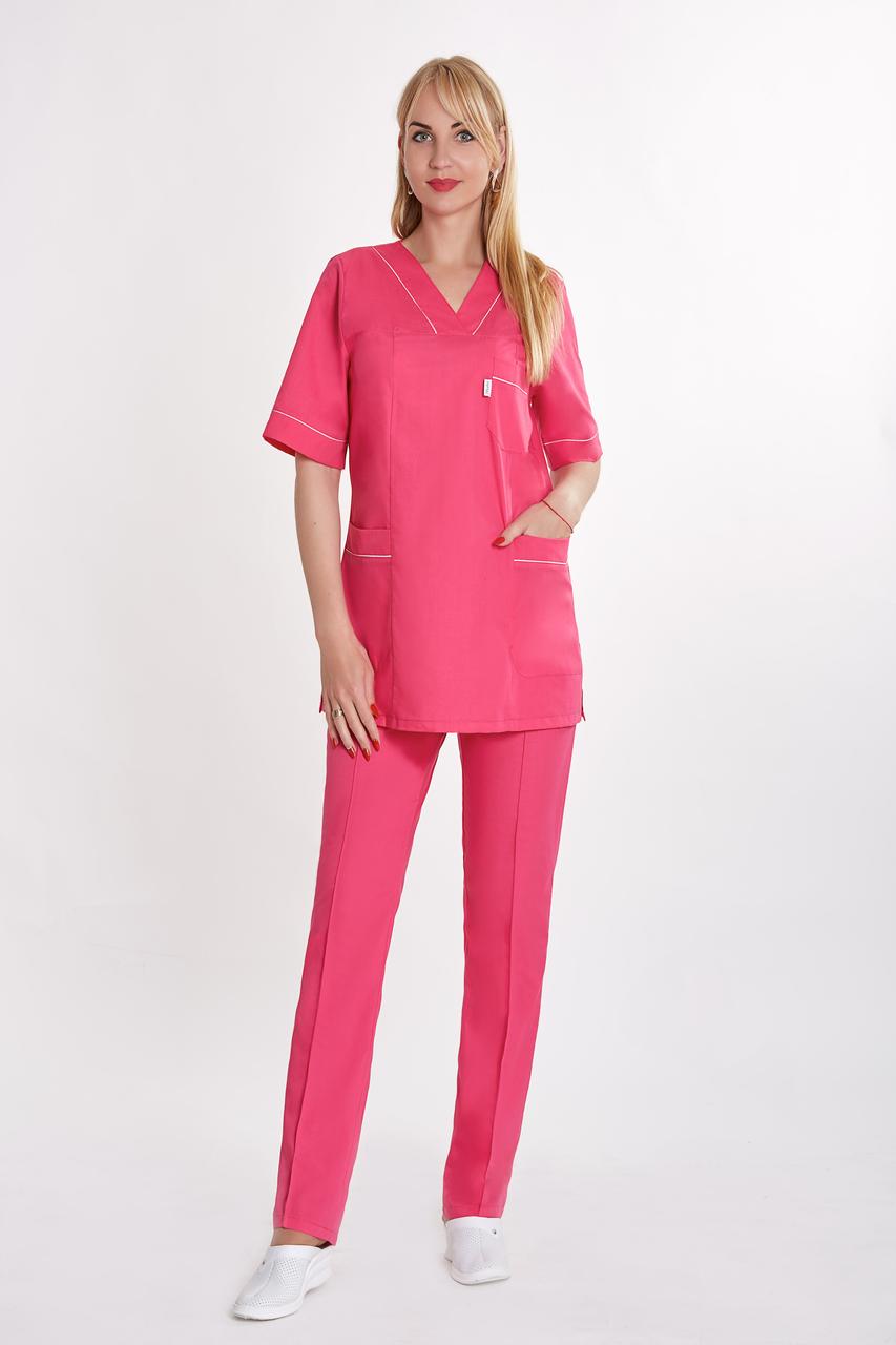 Жіночий медичний костюм Аврора рожевий - Костюм косметолога - Костюм масажиста
