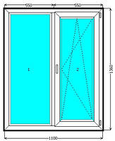 Металопластикове вікно КВЕ 58 продам недорого Київ