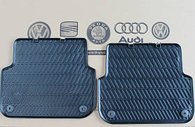 Килимки в салон Audi A6 (C6) гумові задні чорні 2004-2006 Нові Оригінальні 