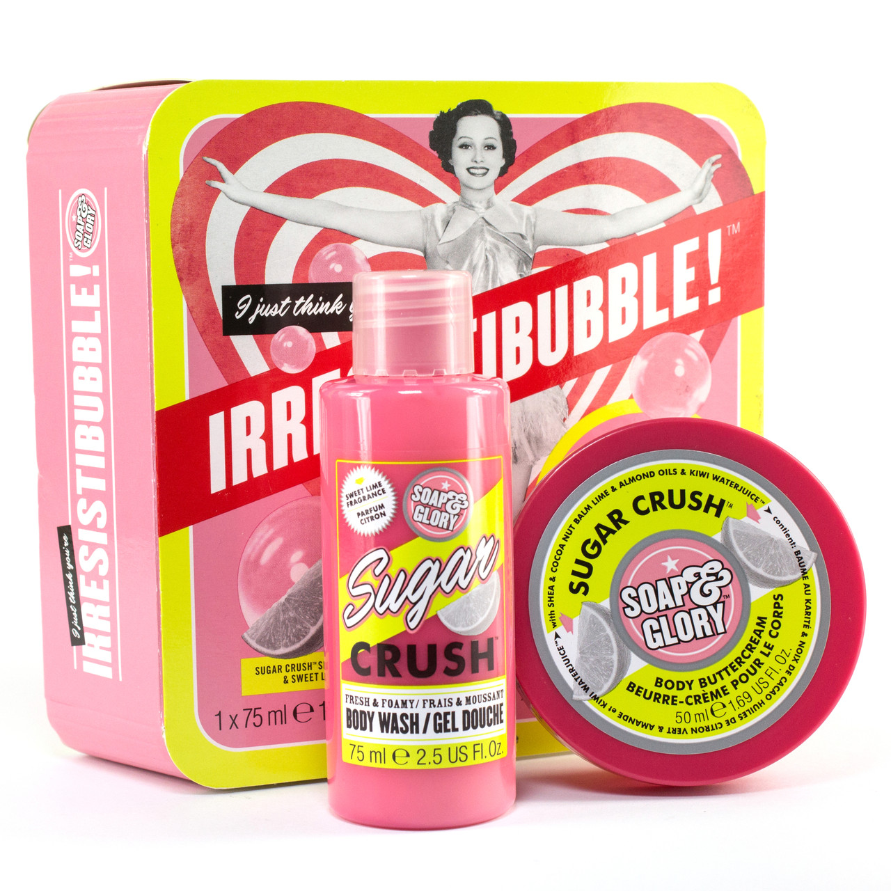 Подарочный набор косметики для ванной и душа Soap & Glory Irresistibubble Gift Set 75 мл + 50 мл - фото 1 - id-p416131862