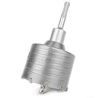 Комплект: свердло корончате по бетону 80 мм+Перехідник SDS Plus 100мм INTERTOOL SD-7080
