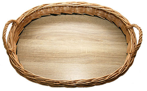 Таця овальна з ручками 40x28cm