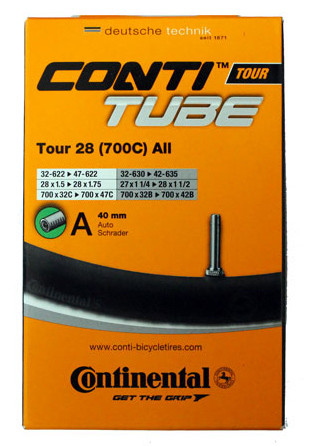Камера Continental Tour All 28", 27x1 1/4 > 28x1.75x2 , Schrader 40мм