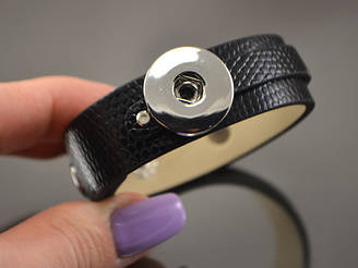 Браслет Noosa Бізнес PU шкіра 20 см, чорний