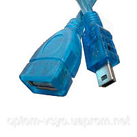 Кабель USB 2.0 Тип AF-B 5pin mini usb(0,3 метра)