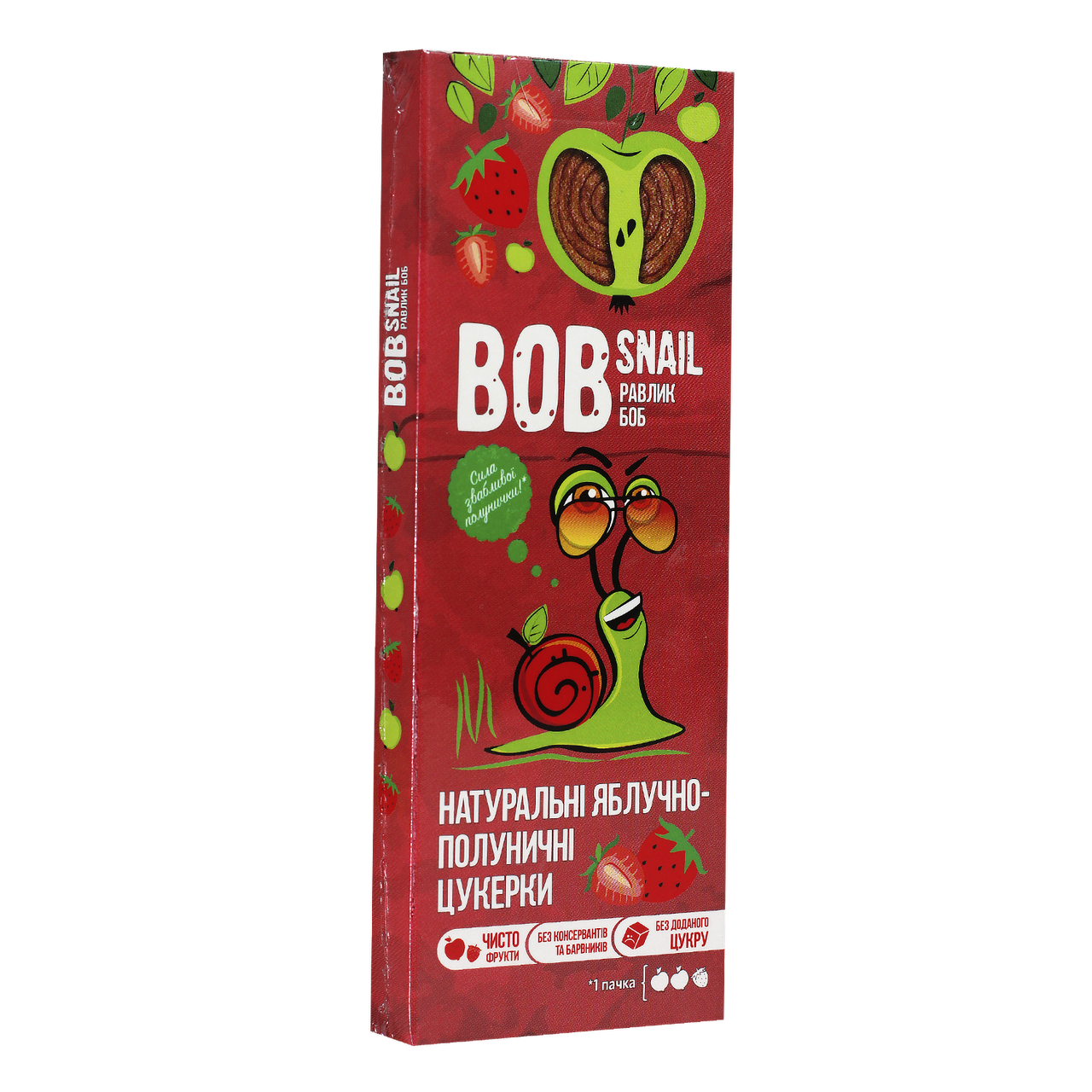 

Конфеты BOB SNAIL Яблоко-клубника 30гр (1уп/24шт)