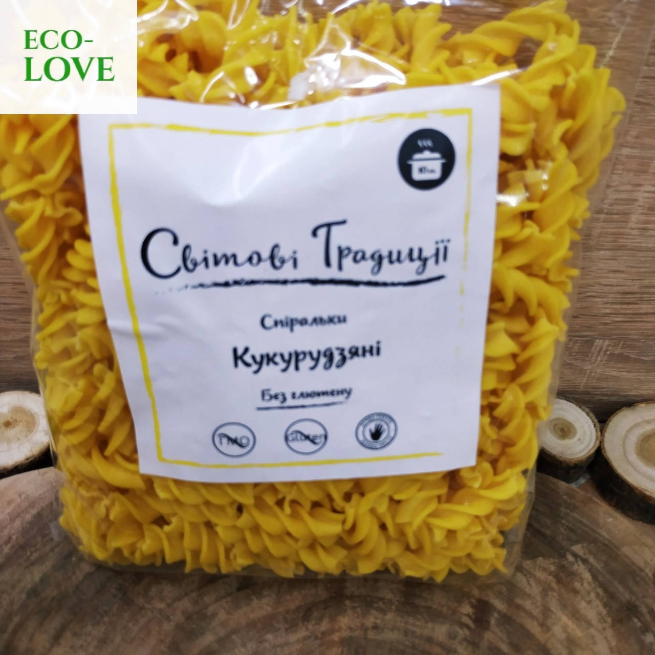

Макароны кукурузные спиральки без глютена, Світові традиції, 500г