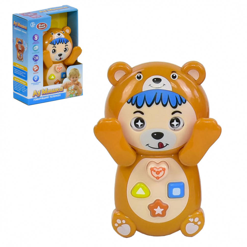 

Игрушечный интерактивный телефон Ау Мишка Play Smart 7823 на рус. языке