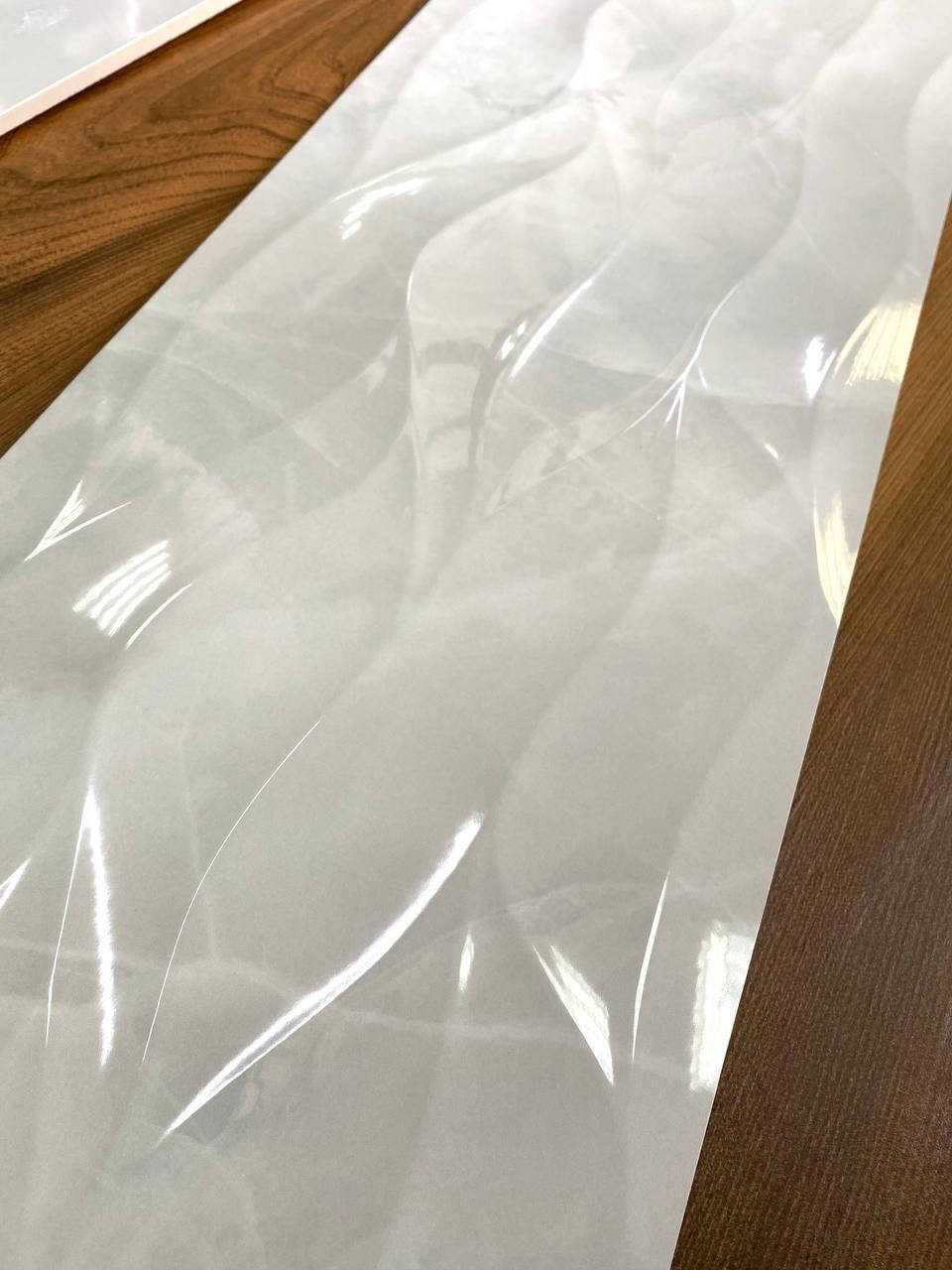 

Плитка для стен Piastra Pearl W M/STR 300x900 R Glossy 1, Серый