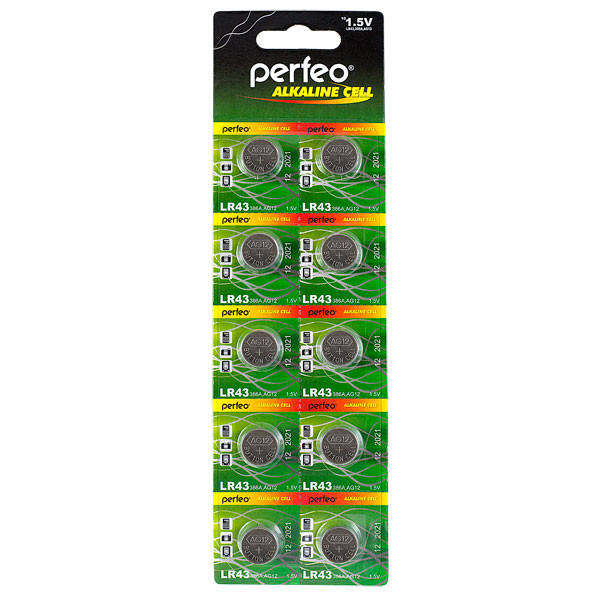 

Perfeo батарейка LR43 1,5V, Alkaline, Blister/10
