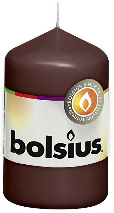 

Свеча цилиндр коричневая bolsius 5х8 см (50/80-045Б), Коричневый