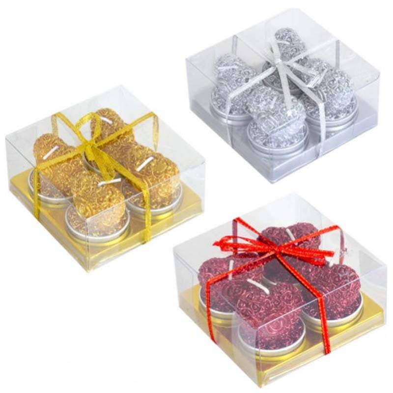 

Набор свечей Сердце из роз 4шт/уп