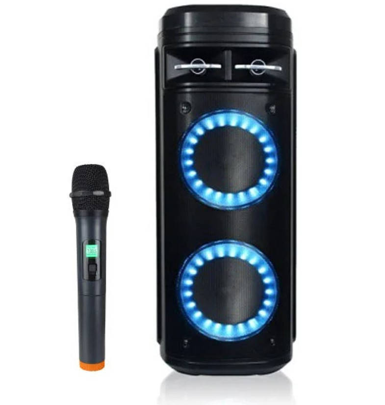 

Портативная акустика с микрофоном ZXX-5511 Колонка Караоке (1MIC+MP3+USB+BT)