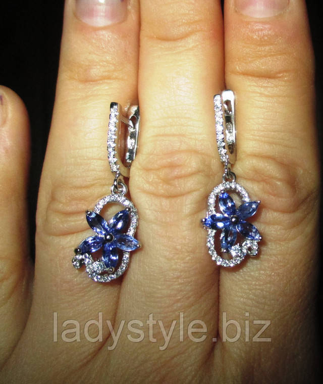 купить серьги с танзанитами танзанит купить