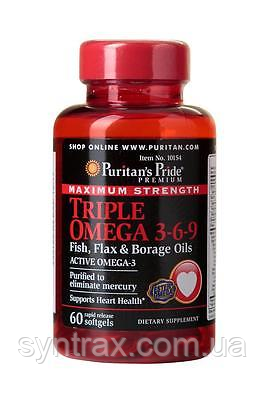 Triple Omega 3-6-9 Puritan`s Pride 60 tabs. Puritans