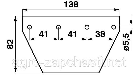 Напрямна коса 06232955-M жатки комбайна Deutz-Fahr