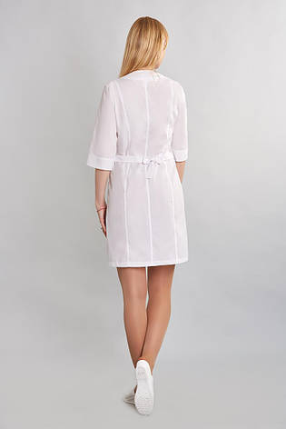 Жіночий медичний халат Венеція білий - Халат для косметолога, фото 2