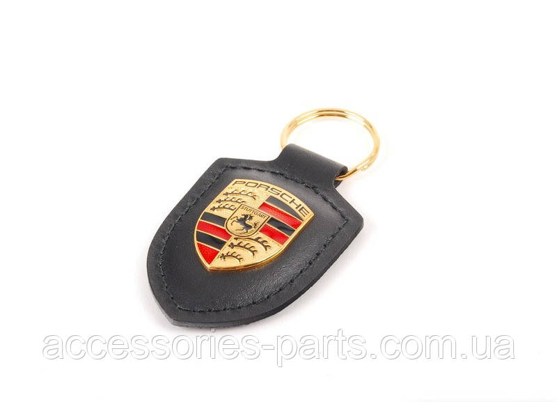 Брелок для ключів із гербом, чорний Porsche Cayenne Новий Оригінальний, фото 1