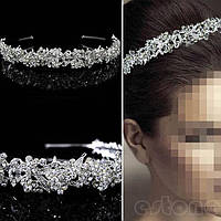 Дитячий обруч на голову з кристалами Квіти