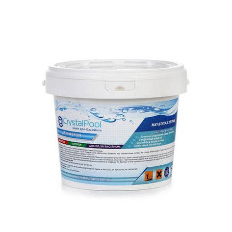 Хімія для басейну мульти таб Crystal Pool MultiTab 4-in-1 Small, 5 кг (табл. 20 гр), фото 1
