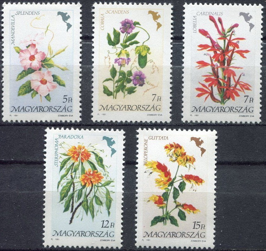 Угорщина 1991 - квіти Америки - MNH XF