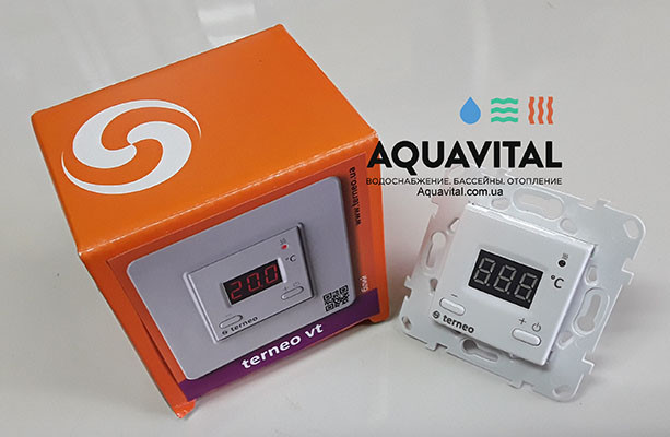 Кімнатний накладної терморегулятор Terneo VT з електронним табло