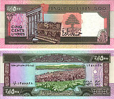 Ліван / Lebanon 500 pounds 1988 Pick 68 UNC