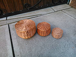 Комплект круглих шкатулок